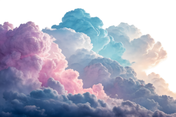 Colorful clouds creating a dreamy atmosphere in the sky