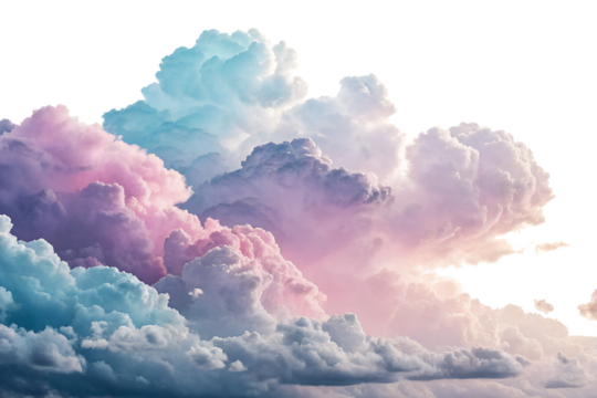 Colorful clouds floating in the sky during sunset