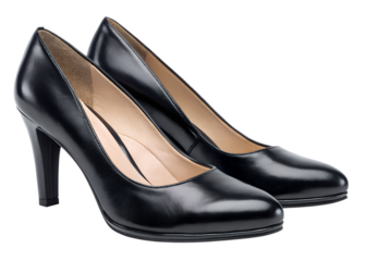 Elegant black high heels suitable for formal occasions and events
