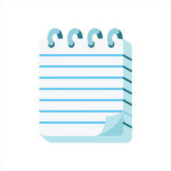 Vector illustration of spiral note pad. 