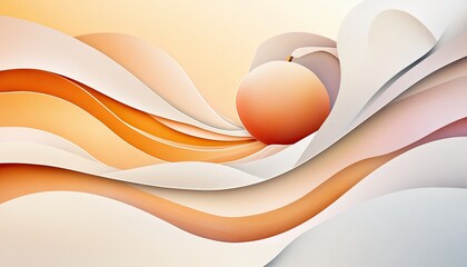 A sweet and dreamy horizontal illustration for Peaches and Cream Day