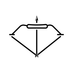 Bow flat vector icon. Hand drawn style design illustrations. vector illustration, pictogram isolated on white background. color editable