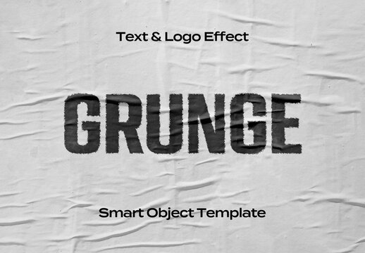 Print Printer Paper Text Logo Style Effect Mockup Logotype Template Shape