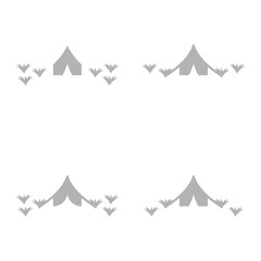 camping icon on white background, vector illustration