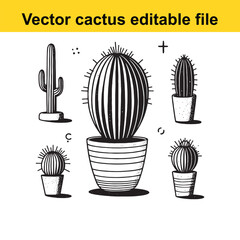 Cactus, Western Cactus vector 