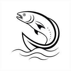 fish icon vector illustration