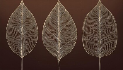 Vibrant OneLine Abstract Leaf Art Boho Botanical Prints for Wall Art, Evoking a Whimsical and Bohemian Spirit in Rich Black and Green Hues