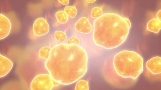 Woman lose weight by burning belly fat, fat cells burning, obese people become slimmer, fitness and body shaping, body management solution, 3D animation.