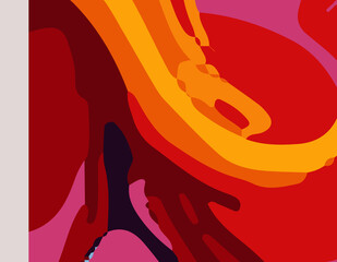 Fototapeta premium Colorful Abstract wavy Background with lines. Vibrant and Playful Colorful Abstract Cartoon-Themed Multi color Background for Creative and Joyful Artistic Expression. Colorful cartoon theme Background