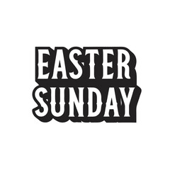Obraz premium Lettering Easter Sunday Vector Illustration