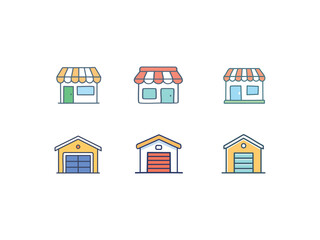 icon shop and warehouse