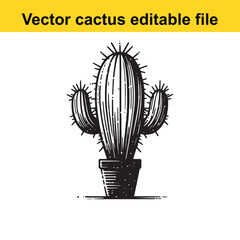 Cactus, Western Cactus vector 