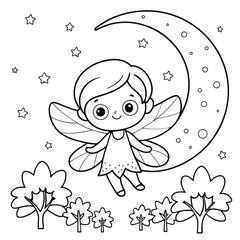 cute fairy coloring pages for kids