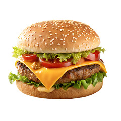 hamburger isolated on white
