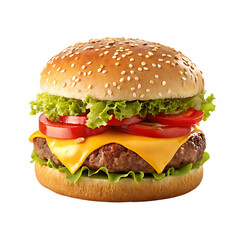 hamburger isolated on white
