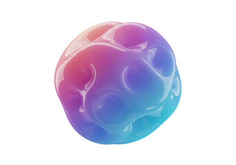 Colorful Abstract Sphere: Gradient Texture Background on Transparent  background