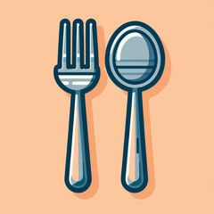 spoon and fork vector illustration 