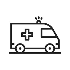 Ambulance icon vector image. Suitable for mobile apps, web apps and print media.