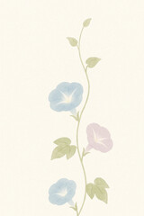 和の涼風　朝顔が描くやさしい季節の便り　やわらかな和紙と淡彩が紡ぐ、夏の静けさ