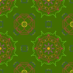 seamless pattern with green leaves