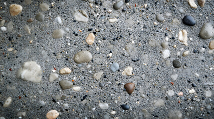 Exploring textured concrete surfaces with natural stones urban environment detailed imagery ground perspective