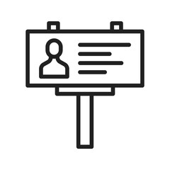 Billboard icon vector image. Suitable for mobile apps, web apps and print media.