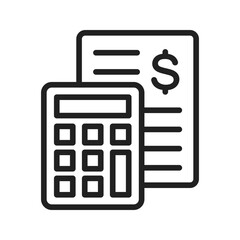 Budgeting icon vector image. Suitable for mobile apps, web apps and print media.