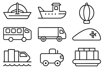 Transportation Icon Simplifying Navigation Through Creative Line Art