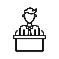 Candidate icon vector image. Suitable for mobile apps, web apps and print media.