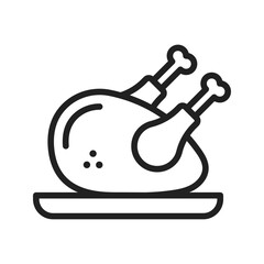 Chicken icon vector image. Suitable for mobile apps, web apps and print media.