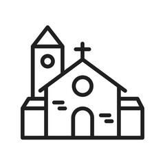 Church icon vector image. Suitable for mobile apps, web apps and print media.
