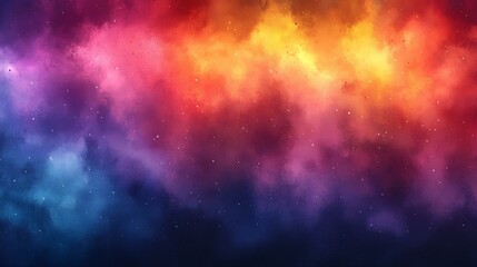 Fototapeta premium Watercolor Galaxy Background with Vibrant Rainbow Colors - Abstract Cosmic Sky Texture Design for Creative Projects