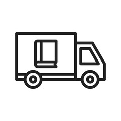 Delivery Truck icon vector image. Suitable for mobile apps, web apps and print media.
