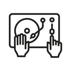 Dj Mixer icon vector image. Suitable for mobile apps, web apps and print media.