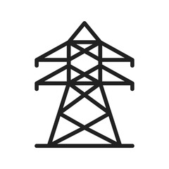 Electric Tower icon vector image. Suitable for mobile apps, web apps and print media.