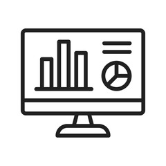 Financial Analytics icon vector image. Suitable for mobile apps, web apps and print media.