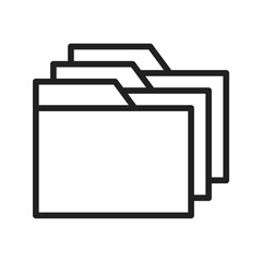 Folders icon vector image. Suitable for mobile apps, web apps and print media.