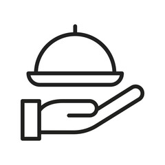 Food Tray icon vector image. Suitable for mobile apps, web apps and print media.