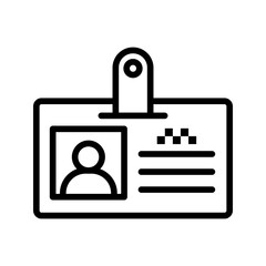 Identification Card icon vector image. Suitable for mobile apps, web apps and print media.