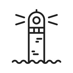 Lighthouse icon vector image. Suitable for mobile apps, web apps and print media.