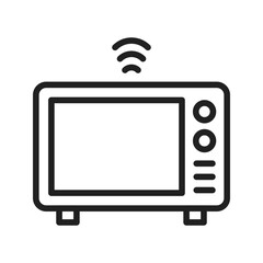 Microwave icon vector image. Suitable for mobile apps, web apps and print media.