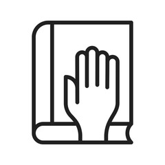Obraz premium Oath icon vector image. Suitable for mobile apps, web apps and print media.