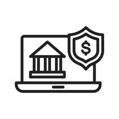 Online Banking Security icon vector image. Suitable for mobile apps, web apps and print media.
