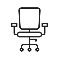 Office Chair icon vector image. Suitable for mobile apps, web apps and print media.