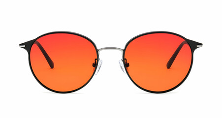 Red Lens Sunglasses with Metal Frame