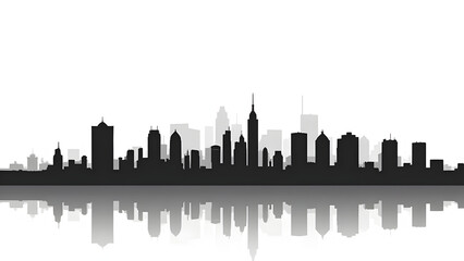 Fototapeta premium Silhouette of city 