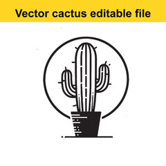 Cactus, Western Cactus vector 