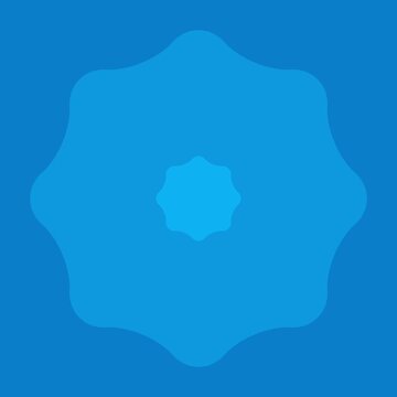 Loop video of Abstract background with expanding wave objects (blue) [square video]