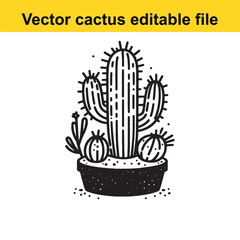 Cactus, Western Cactus vector 