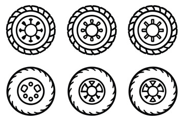 Tire maintenance tips for optimal road safety line art